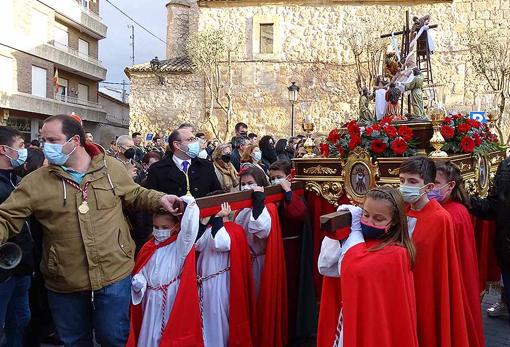 Los pequeños nazarenos de Quintanar, protagonistas del Sábado de Pasión