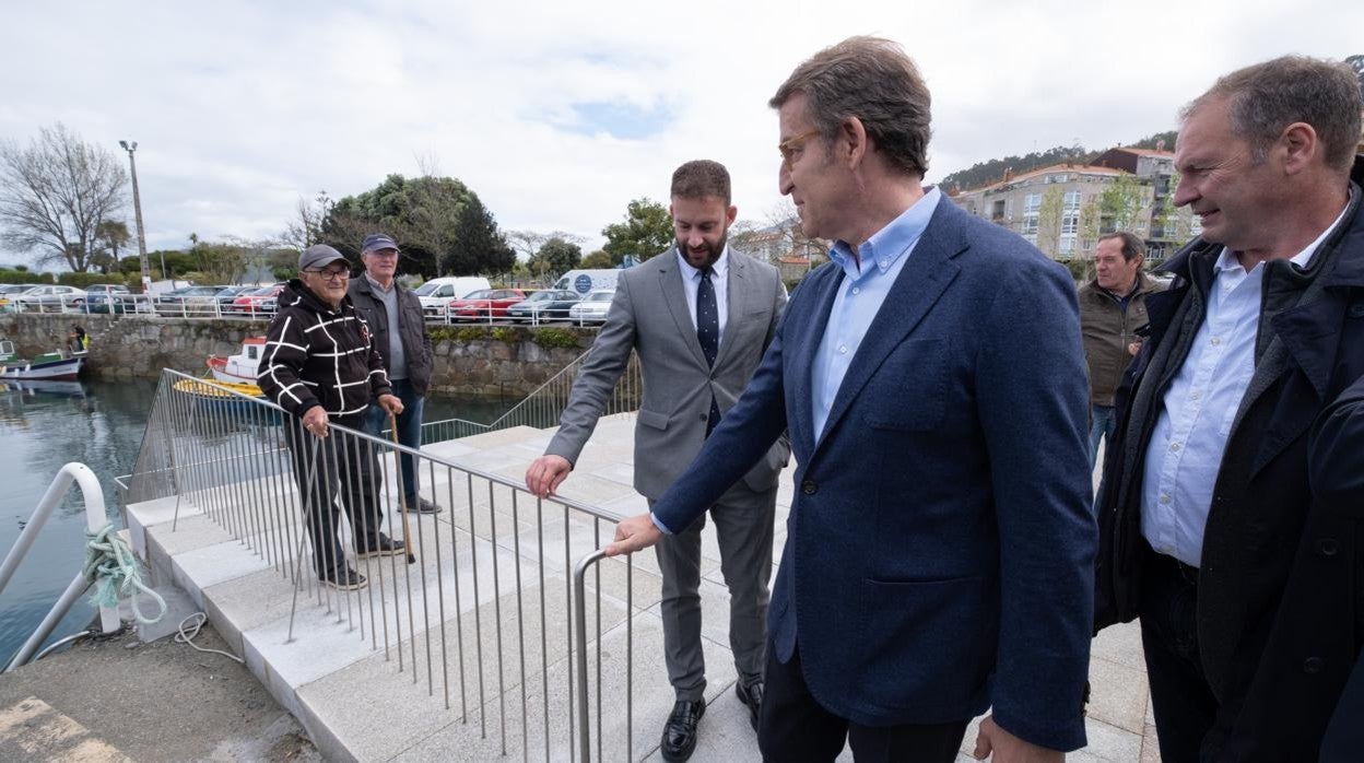 Alberto Núñez Feijóo, este miércoles en Porto do Son