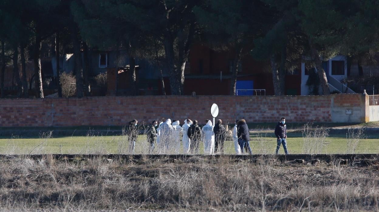 Lugar en el que fue hallado el cadáver, en una cuneta junto a la N-122 en Traspinedo