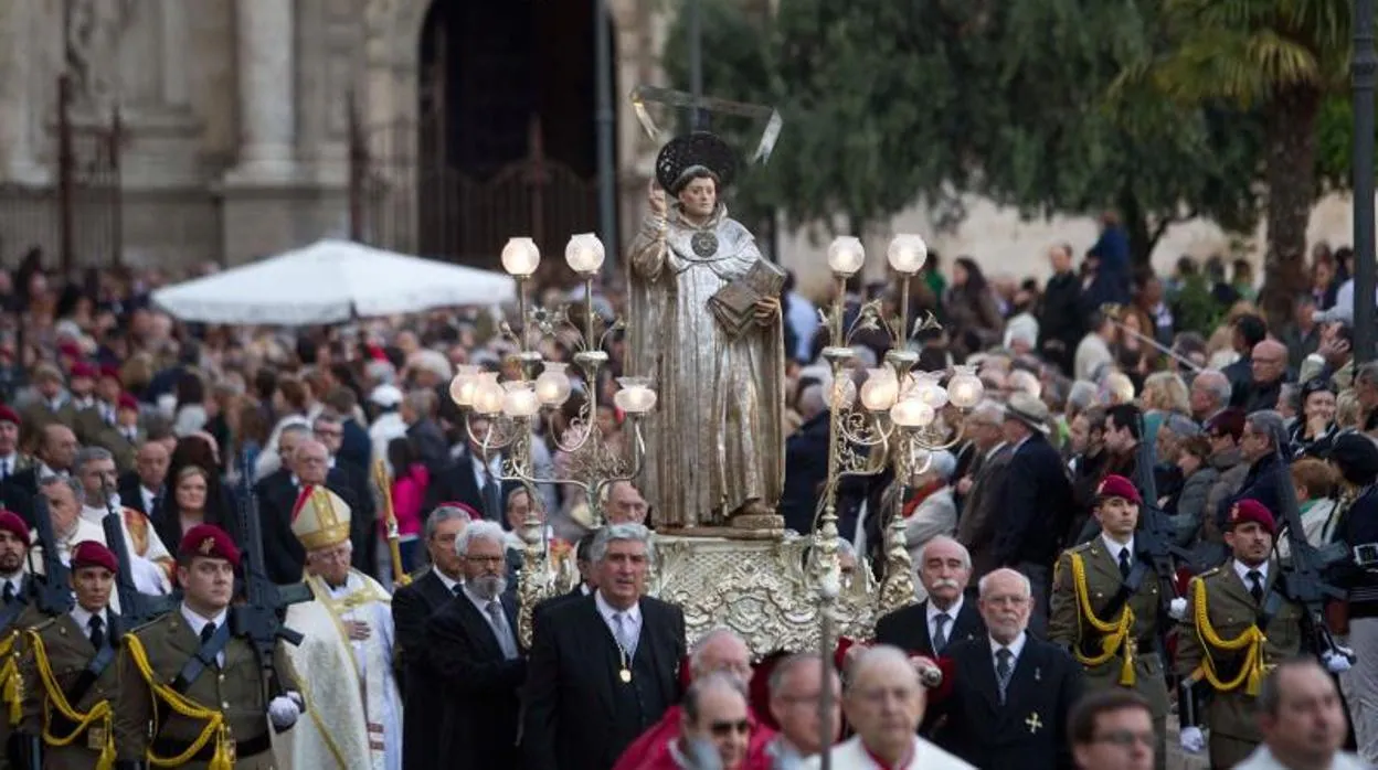 Imagen de archivo tomada durante la procesión de San Vicente Ferrer
