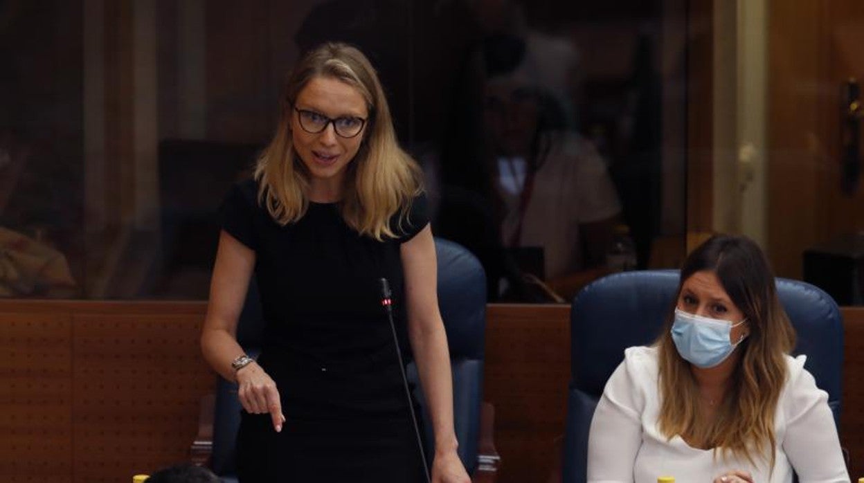 La portavoz de Unidas Podemos en la asamblea de Madrid, Carolina Alonso