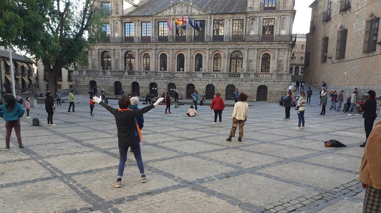 Clase impartida el año pasado en la plaza del Ayuntamiento