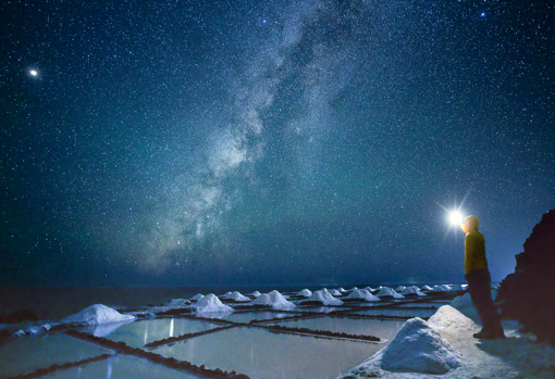 Cielo de La Palma desde las Salinas de Fuencaliente