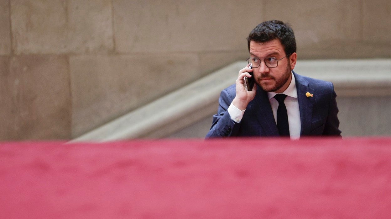 Pere Aragonès en el Parlamet catalán