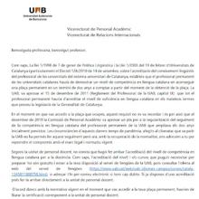 Aumenta la presión lingüística: la Autónoma insta a los docentes a acreditar el catalán antes de junio de 2023