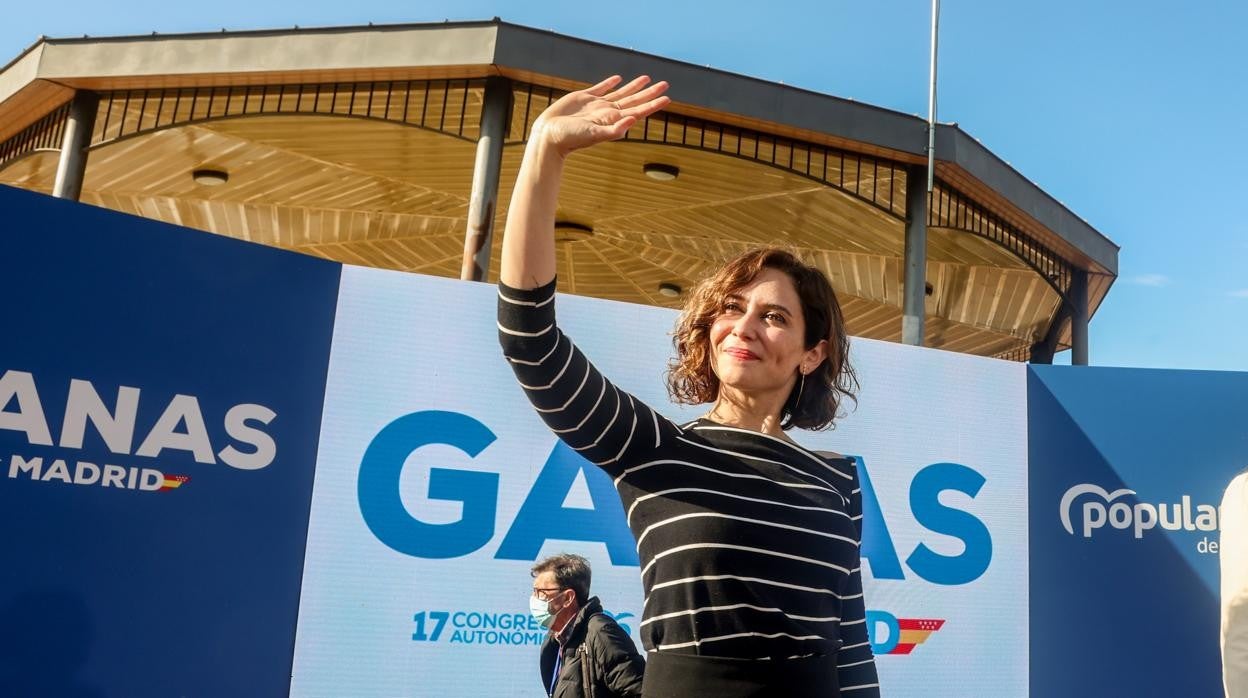 Isabel Díaz Ayuso, durante el acto en Fuenlabrada