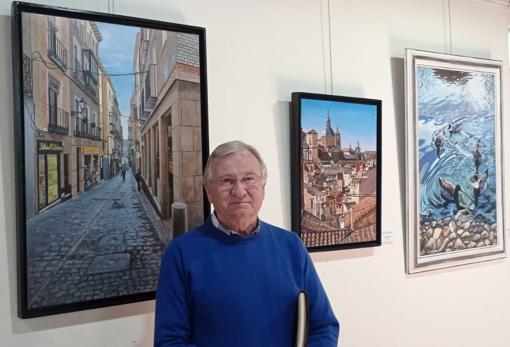 El pintor, en su exposición