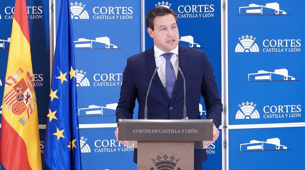 El portavoz del Grupo Parlamentario Popular en las Cortes de Castilla y León, Raúl de la Hoz