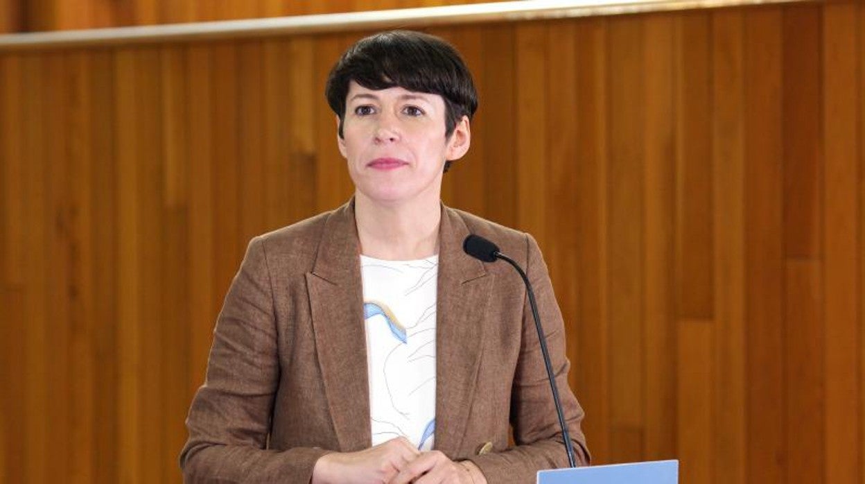 Ana Pontón, en el Parlamento el lunes, después del discurso de investidura de Rueda