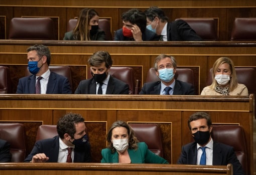 Pablo Montesinos, Antonio González Terol y Ana Beltrán en el Congreso de los Diputados