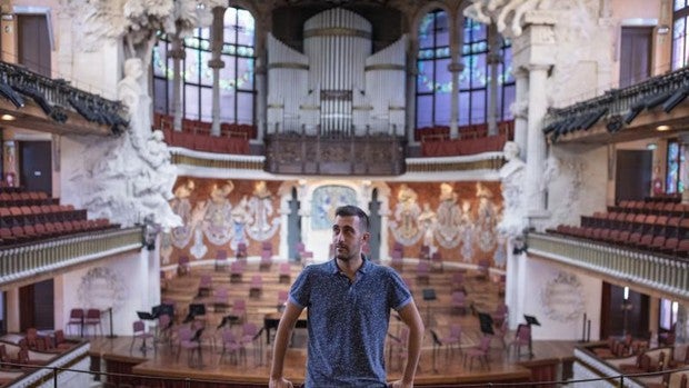 El compositor Joan Magrané en el Palau de la Música