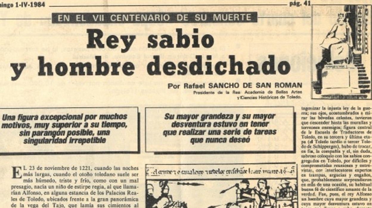 La radiografía que el doctor Rafael Sancho publicó sobre Alfonso X en 1984