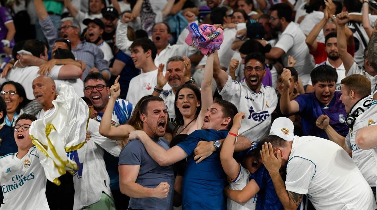 Celebración de la victoria del Real Madrid en la Champions