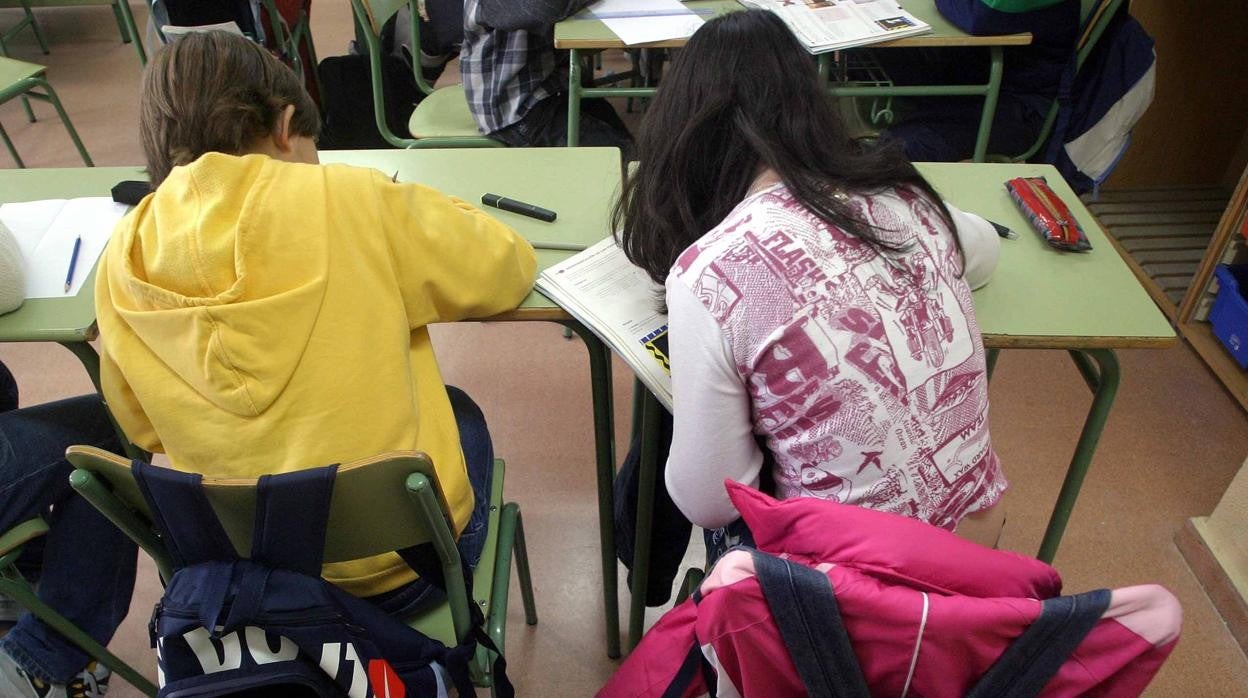 Alumnos de Secundaria, en una clase