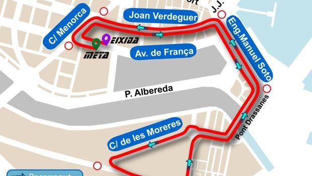 Cortes de tráfico y prohibido aparcar en Valencia el sábado 11 de junio por la Carrera Marta Fernández de Castro