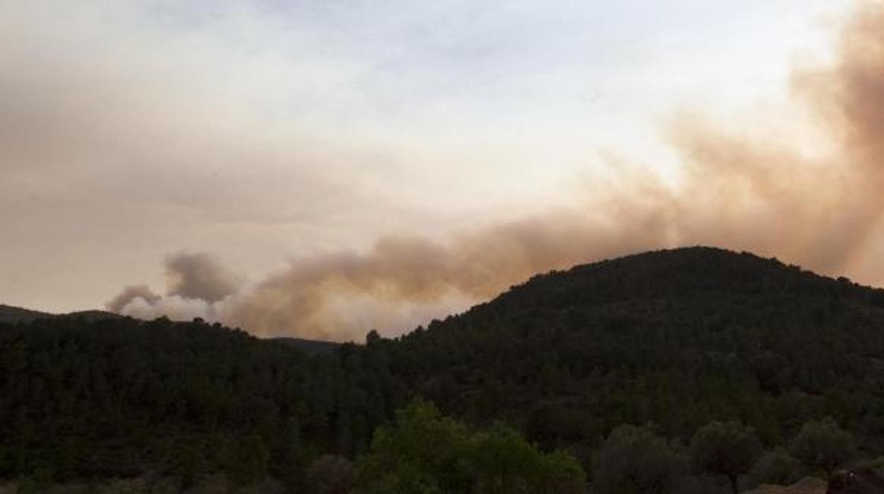 Imagen de archivo de un incendio forestal en Valencia