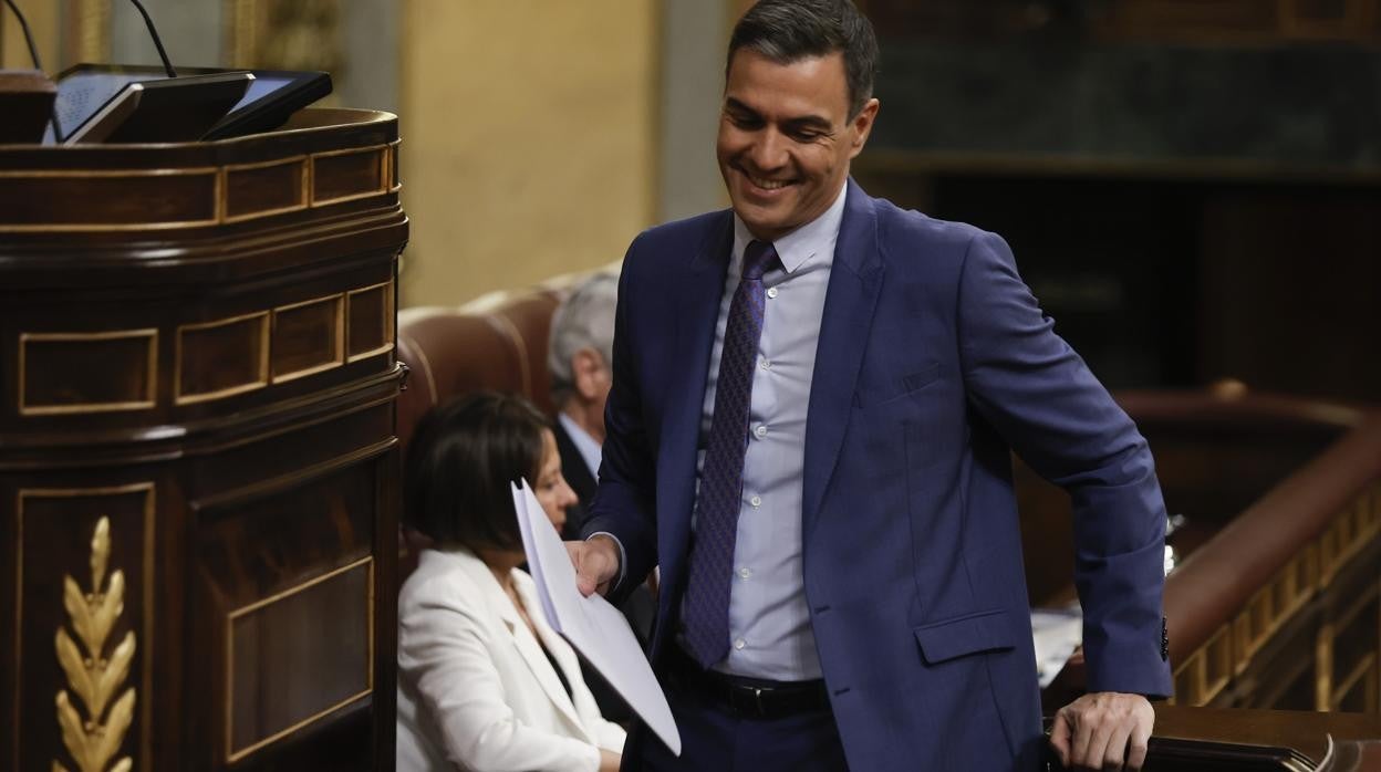 Pedro Sánchez, esta semana, en su comparecencia en el Congreso de los Diputados