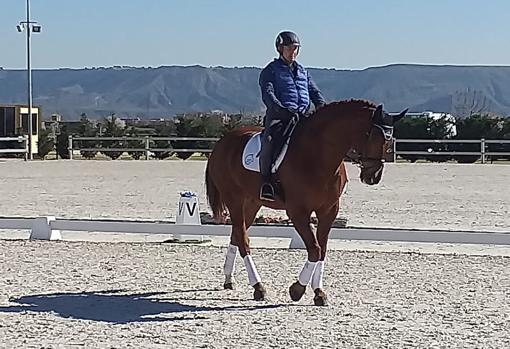 Félix, en un entrenamiento con Merlín