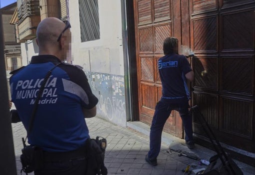 El momento del desahucio, el pasado jueves