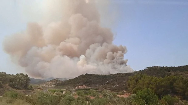 Cataluña moviliza a todos sus bomberos por dos incendios forestales en Lérida y Tarragona