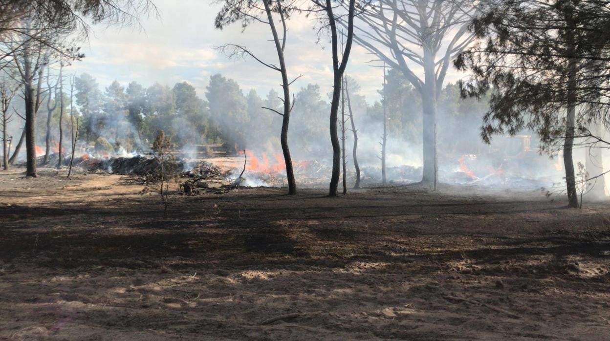 Incendio la pasada semana en Samboal, en la provincia de Segovia