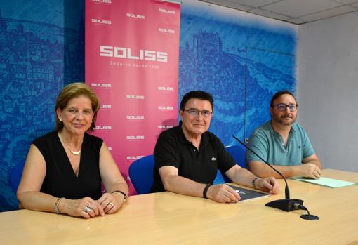 Marisa González, Teo García e Iván Santander durante la rueda de prensa