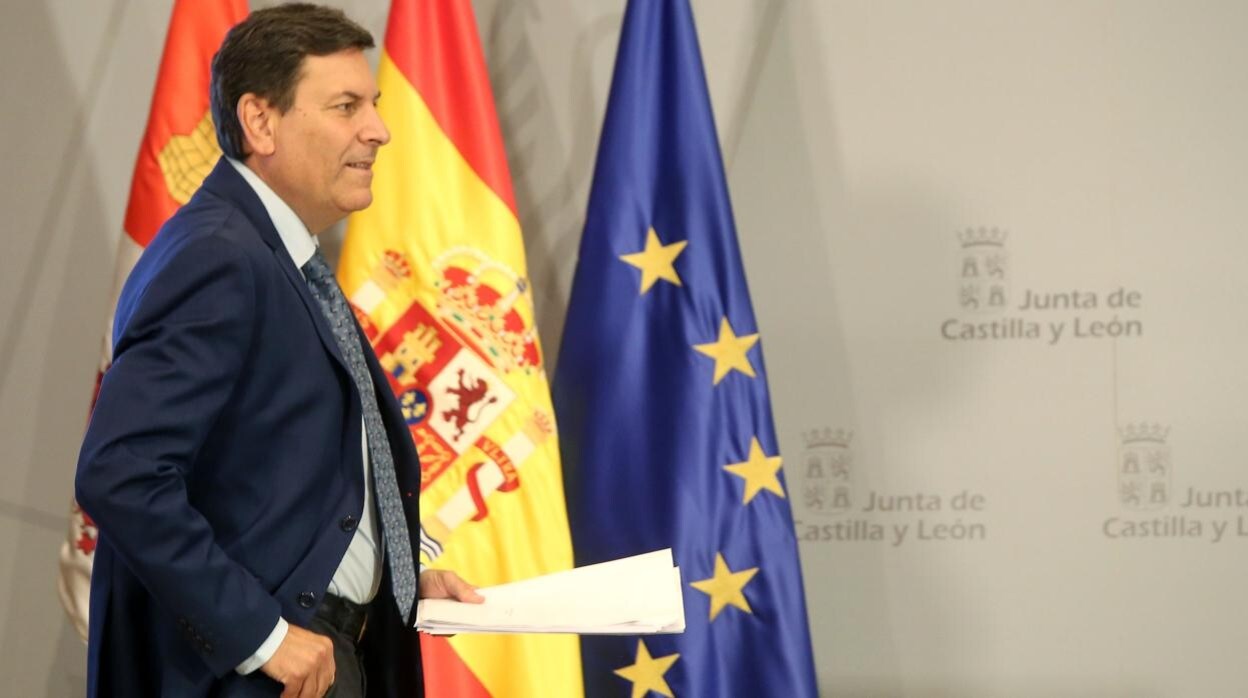 Carlos Fernández Carriedo, en la rueda de prensa posterior al Consejo de Gobierno