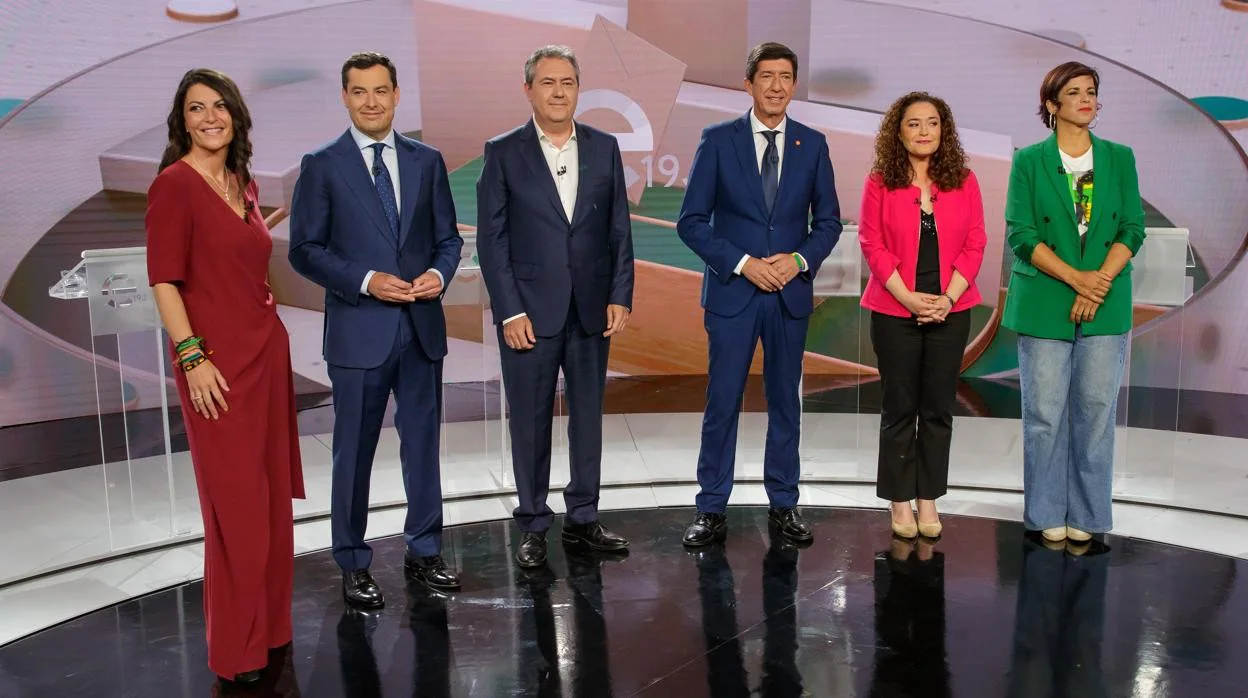 Debate entre los líderes políticos de las principales candidaturas en las Elecciones de Andalucía 2022