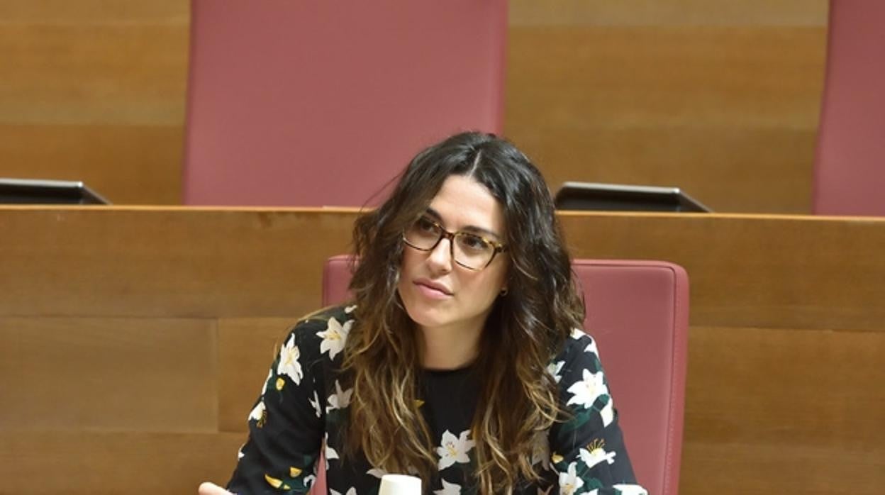 Imagen de Aitana Mas tomada en las Cortes Valencianas