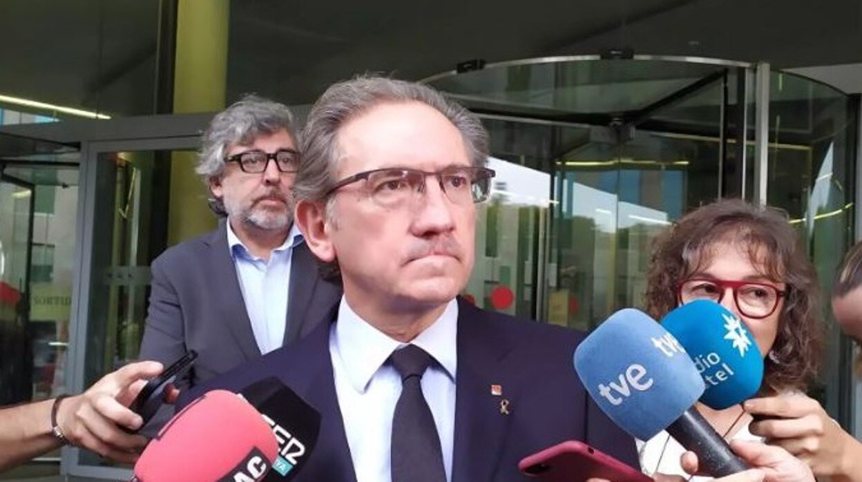 El consejero de Economía de la Generalitat, Jaume Giró, tras presentar la denuncia ante la Fiscalía