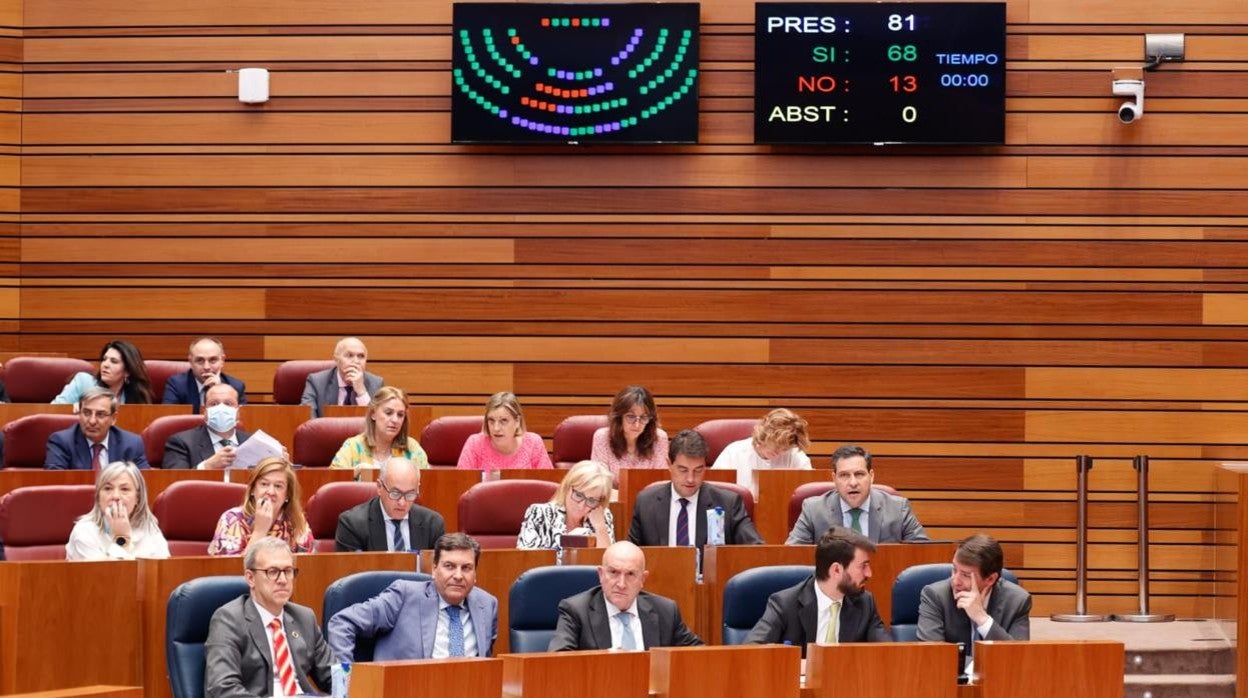 Momento de la votación en el pleno