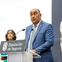 El presidente de la Diputación de Segovia, durante la entrega de los premios