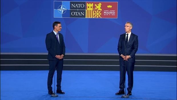 La primera intervención de Sánchez y Stoltenberg en la cumbre de la OTAN de Madrid