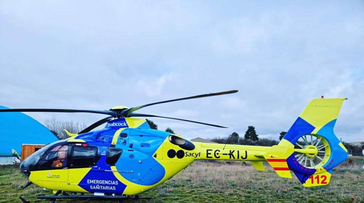 El joven herido ha sido evacuado en helicóptero medicalizado a Salamanca