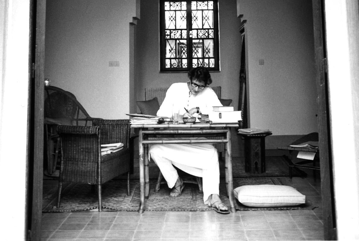 Yves Saint Laurent en su casa de Marruecos