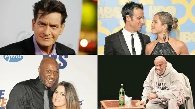 Charlie Sheen, Jennifer Aniston, Lamar Odom y Bill Cosby