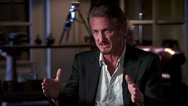 Sean Penn durante la entrevista emitida por la CBS