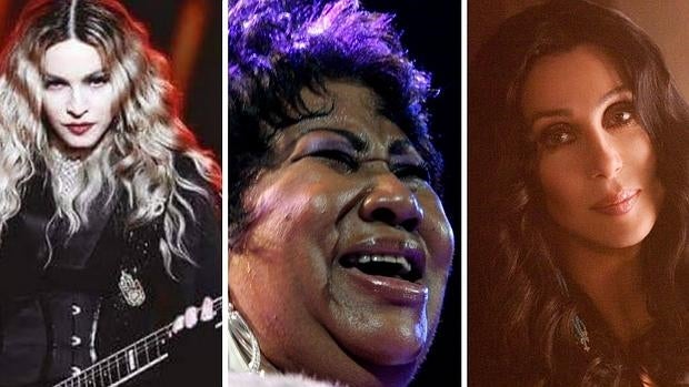 Madonna, Aretha Franklin y Cher