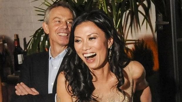 Tony Blair y Wendy Deng