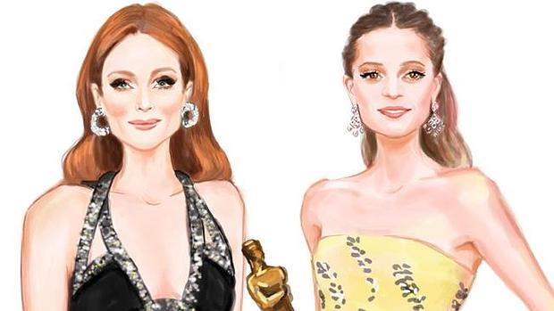 Dos estilos para los Oscar 2016: Alicia Vikander y Julianne Moore