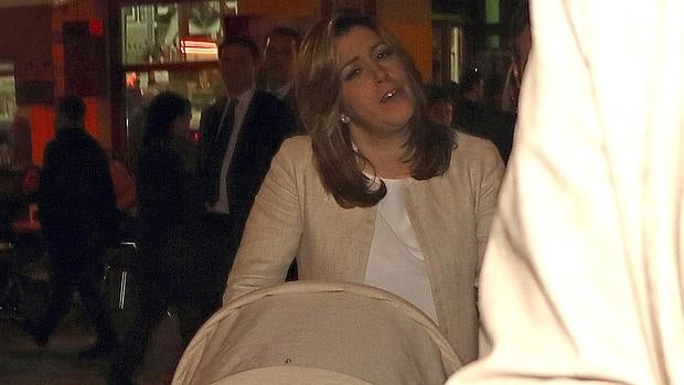 Susana Díaz, este sábado en el bautizo de su hijo