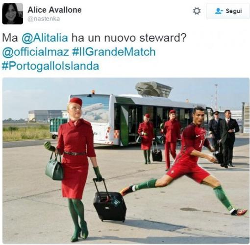 Cristiano Ronaldo, «fichado» por Alitalia