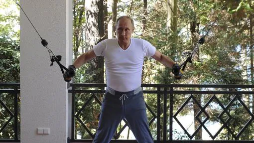 Putin haciendo ejercicio