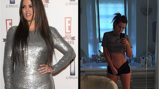 Khloé mostró cómo ha cambiado su cuerpo con buena alimentación y ejercicios