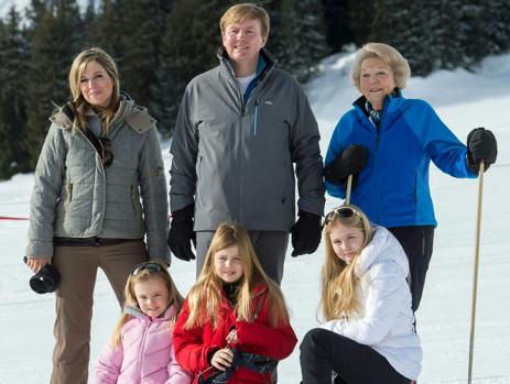 La familia real holandesa durante las vacaciones de navidad