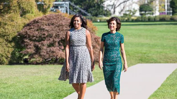Michelle Obama y Agnese Landini, en octubre