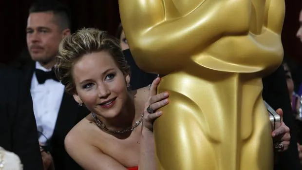 Jennifer Lawrence durante la gala de los Oscar