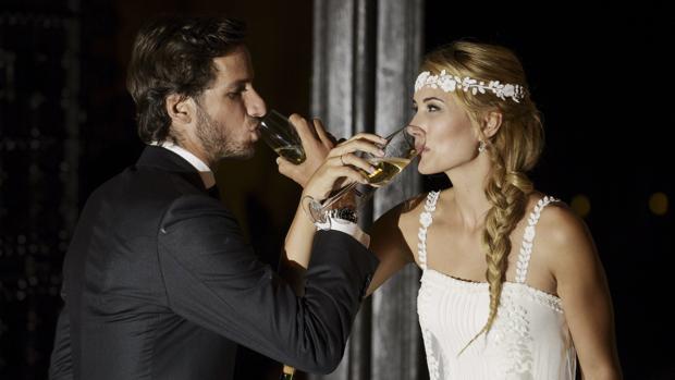 El tenista y la modelo en el Cigarral del Santo Ángel Custodio el día de su boda, en julio de 2015