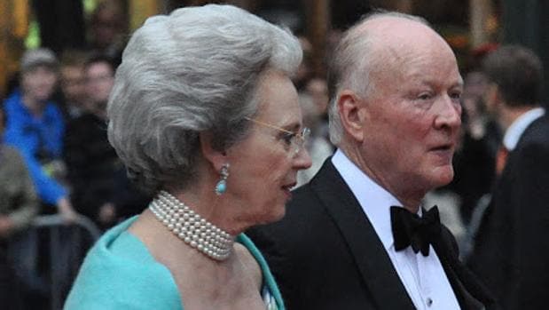 El fallecido Príncipe Ricardo junto a su esposa, la Princesa Benedicta