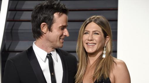 Justin Theroux junto a su mujer Jennifer Aniston